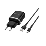 Сетевое зарядное устройство Borofone 1 USB, BA36A, Hight Speed, пластик, QC3.0, цвет: чёрный (65/260