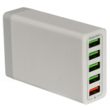 Сетевое зарядное устройство  на 5 портов AC (EU Plug 100-220V) -> USB, IC, Smart Charge VCOM <M045/C