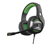 Наушники Smart Buy RUSH SMASH'EM, черн/зелен, игровая, динамики 50мм, поворотный микрофон