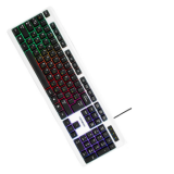 Клавиатура ГАРНИЗОН GK-110L, USB, черный/белый, проводная, подсветка (1/20)