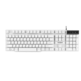 Клавиатура ГАРНИЗОН GK-200, USB, белый, проводная, механизированные клавиши (1/20)
