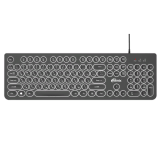 Клавиатура RITMIX RKB-214BL black, декоративная подсветка, USB (1/20)
