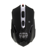 Мышь DEFENDER Skull GM-180L, USB, проводная, игровая, 6 кнопок, черная, длина кабеля 1,5 м. (1/40)