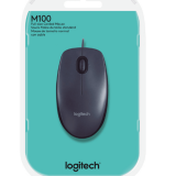 Мышь Logitech M100 черный/темно-серый оптическая (1000dpi) USB1.1 (2but)