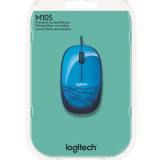 Мышь Logitech M105 синий оптическая (1000dpi) USB (2but)
