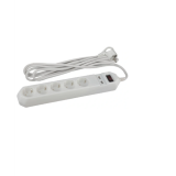 Удлинитель ЭРА USF-5es-1.5m-USB-W, 5гн+2USB, выкл., заземление, белый, 1,5 м. (20/600)