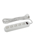 Удлинитель ЭРА USF-5es-3m-W, 5 гн, выкл., заземление, белый, 3 м. (20/600)