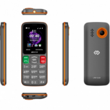 Мобильный телефон Digma S240 Linx 32Mb серый/оранжевый моноблок 2Sim 2.44" 240x320 0.08Mpix GSM900/1