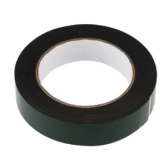 Двухсторонний скотч REXANT, черная, вспененная ЭВА основа, 25 мм, ролик 5 м (1/350)