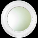 Бейкер белый глянец (пластик) D 680 мм зеркало