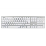 Клавиатура Hama Rossano белый/серебристый USB slim