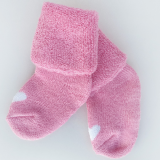 Носочки Littlebloom 3, махровые, Розовые с Бел.сердечком, р. 6-8 см.