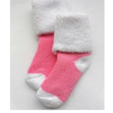 Носочки Littlebloom 1, махровые, Розовые с Белым, р. 4-6 см.