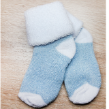 Носочки Littlebloom 1, махровые, Голубые с Белым, р. 6-8 см.