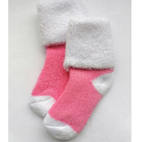 Носочки Littlebloom 1, махровые, Розовые с Белым, р. 6-8 см.