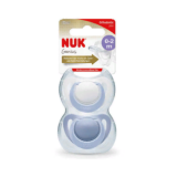 NUK Соска-пустышка силиконовая GENIUS для мальчиков, размер 0, (количество в упаковке, 2 шт.)
