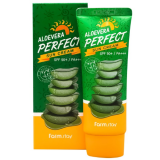Farm Stay Aloe Vera Perfect Sun Cream SPF 50+/PA +++ Защитный крем для лица с экстрактом алоэ 70g