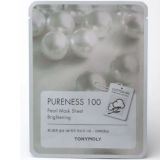 Tony Moly Pureness 100 Mask Pearl 10ea Осветляющая тканевая маска для лица с экстрактом жемчуга 10шт