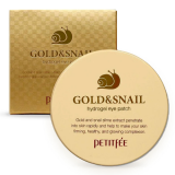 Petitfee Gold & Snail Hydrogel Гидрогелевые патчи для век с золотыми частицами и фильтратом муцина у