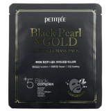Petitfee Black Pearl & Gold Hydrogel Mask Pack Гидрогелевая маска для лица с чёрной жемчужной пу