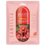 Jigott Real Ampoule Mask Camellia Тканевая/Ампульная маска для лица с экстрактом Камелии 10ea