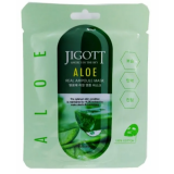 Jigott Real Ampoule Mask Aloe Тканевая/Ампульная маска для лица с экстрактом алое 10ea