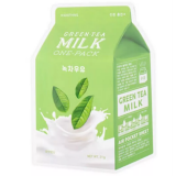 APieu Green Tea Milk One-Pack Успокаивающая тканевая маска с молочными протеинами и экстрак