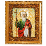 Икона св. Андрей Первозванный янтарь